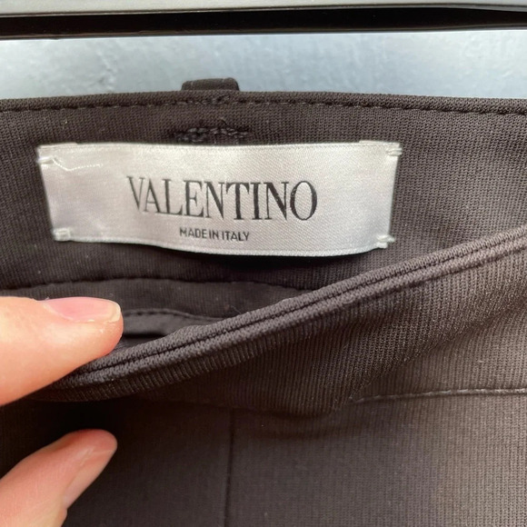 VALENTINO Roma black  slim straight pants, size 2 - Picture 4 of 8
